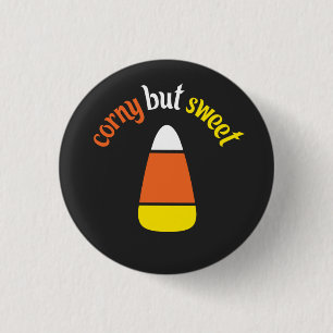 Cute Candy Corn Design for Sweet and Corny People 1 Inch Round Button