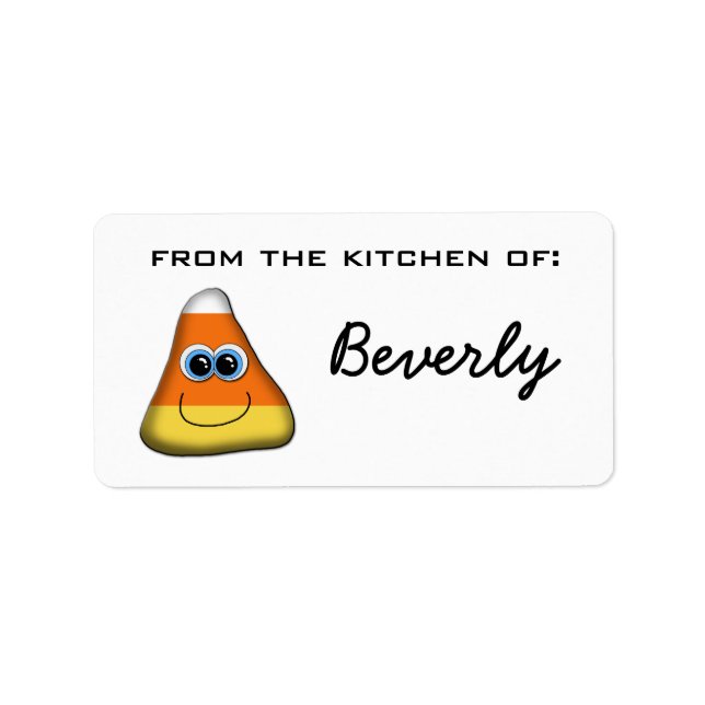 Cute Candy Corn Halloween Baking Labels (Front)