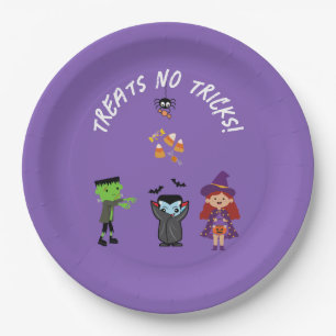 Cute Candy Corn Kids Halloween Costume Party Paper Plate