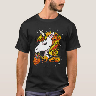 Cute Candy Corn Unicorn Halloween Top