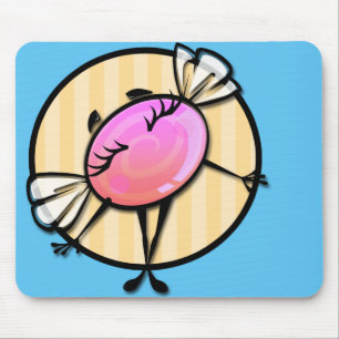 CUTE CANDY GIRL ILLUSTRATION MOUSE PAD