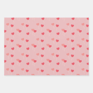 Cute Candy Heart Papier Papier Plat Set de 3