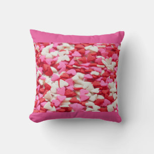 Cute Candy Heart Pattern Throw Pillow