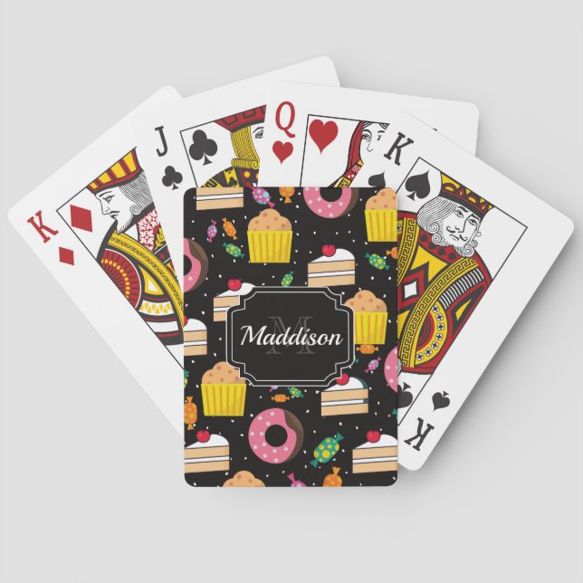 Cute Candy Pattern Playing Cards (Back)