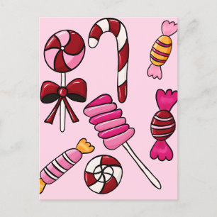 Cute Candy Postcard