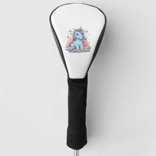 Cute candy unicorn golf head cover