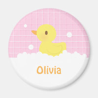 Cute caoutchouc Ducky dans Douche Girls Magnet