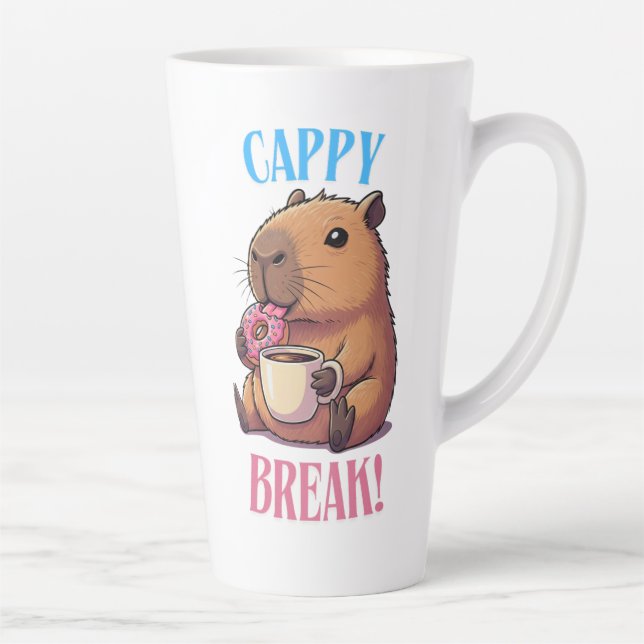 Cute Cappy Break Capybara Coffee Mug | Funny Anima (Right)