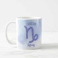 Cute Capricorn Astrology Sign Personalized Purple