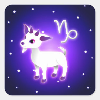 Cute Capricorn Zodiac Square Sticker