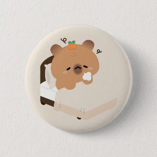 Cute Capybara 2 Inch Round Button