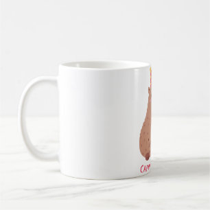Cute Capybara And Cake, Happy Cappy Birthday  Coffee Mug