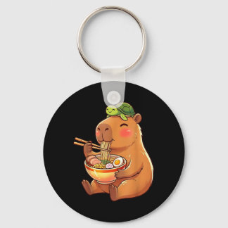 Cute Capybara and Turtle Backpack Ramen Kawaii Keychain