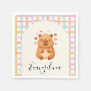  Cute Capybara Baby Shower Napkin