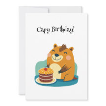 Cute Capybara Cake Birthday Pun Funny