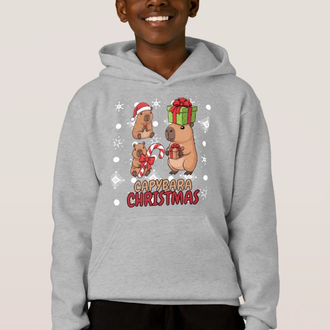 Cute Capybara Christmas Festive Party (Front)