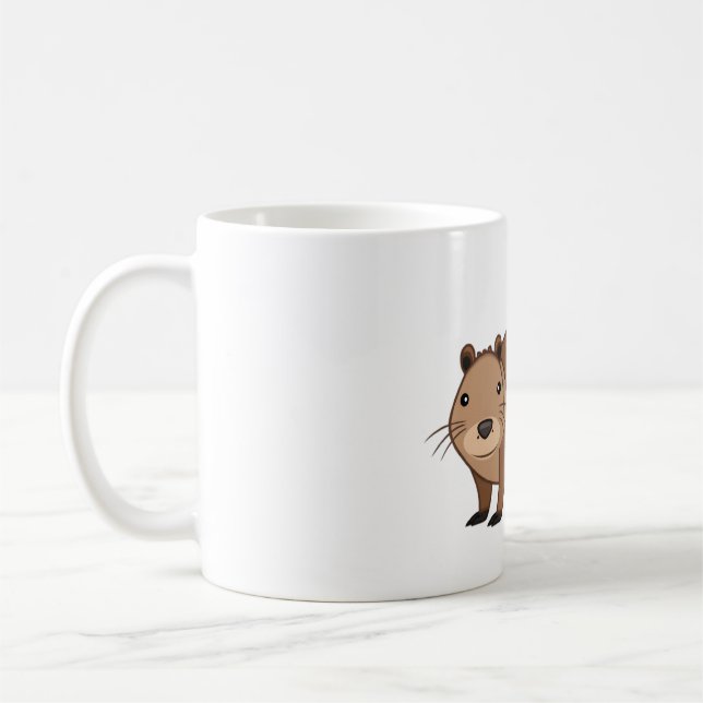 cute capybara coffee mug (Left)