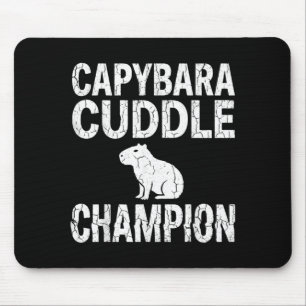 Cute Capybara Cuddle Champion Adorable Animal Mouse Pad