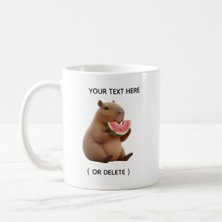 Cute Capybara Eating Watermelon Personalized Mug