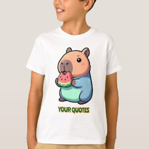 Cute Capybara Eating Watermelon T-Shirt