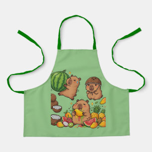 Cute Capybara Fruit Apron   Happy Capybara