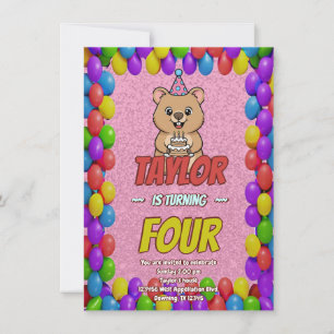 Cute Capybara Gender Reveal Invite