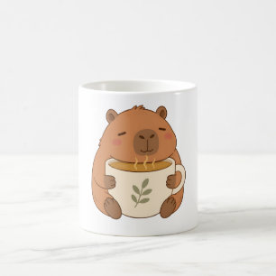 Cute Capybara Hugging Coffee Cup Mug