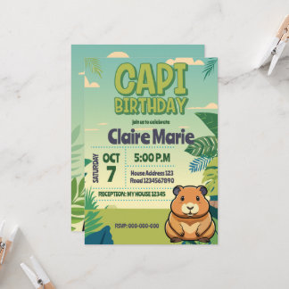Cute CAPYBARA Invitation