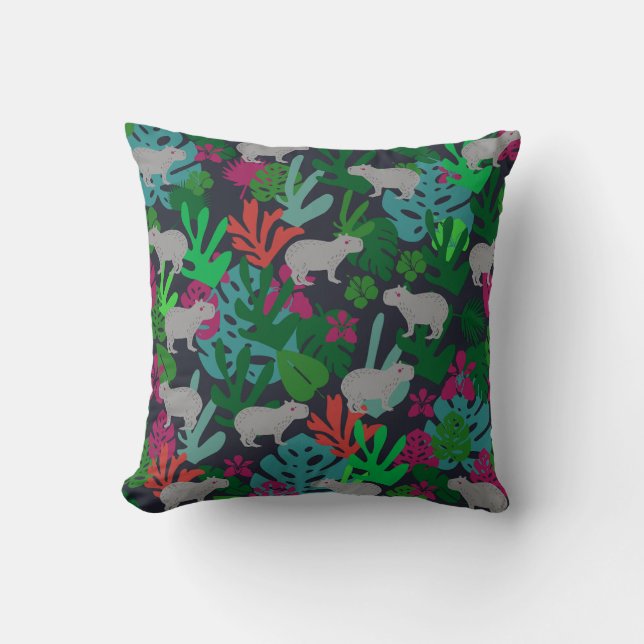 Cute Capybara lancer oreiller (Recto)