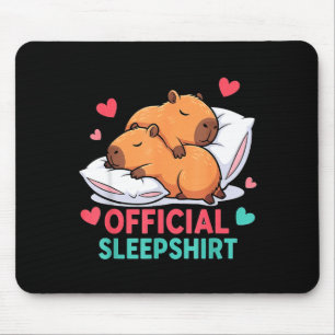 Cute Capybara Official Sleepshirt Cozy Sleep Valen Mouse Pad