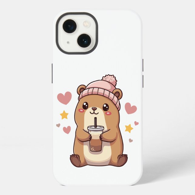 Cute capybara phone case (Back)
