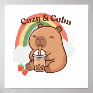 Cute Capybara Poster for Living Room