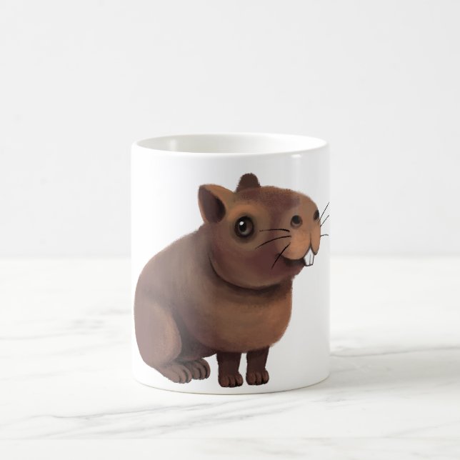 Cute Capybara Print. Coffee Mug (Center)