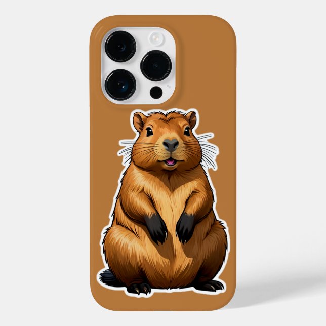 Cute Capybara Rodent Animal Illustration Case-Mate iPhone Case (Back)