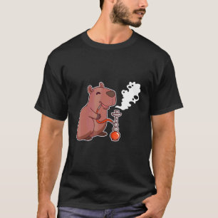 Cute Capybara Smoking Hookah Shisha T-Shirt