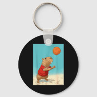 Cute Capybara Sports Funny Basketball Design