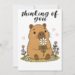 Cute Capybara  Thank You Card