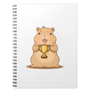 Cute Capybara Trophy Winner Kawaii Design Notebook