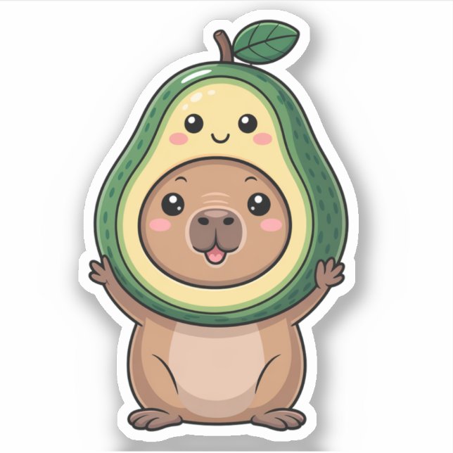 Cute Capybara Vinyl Stickers (Front)