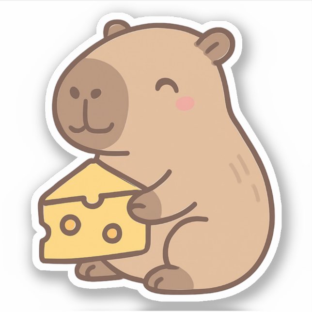 Cute Capybara Vinyl Stickers (Front)