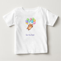 Cute Capybara with Balloons – See You Soon