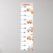 Cute Car Boho Growth Chart Centimetre
