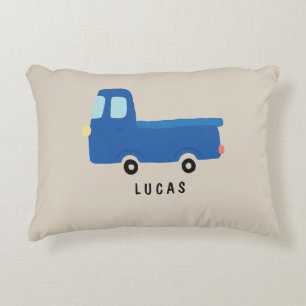 Cute Car Custom Name Nursery Accent Pillow