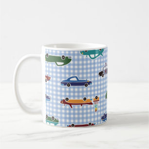 Cute Car Sketch: Simple Seamless Coffee Mug