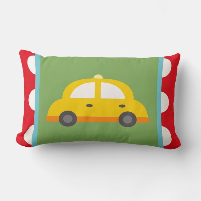 Cute Car Transportation Theme Baby Kids Gifts Lumbar Pillow (Front)