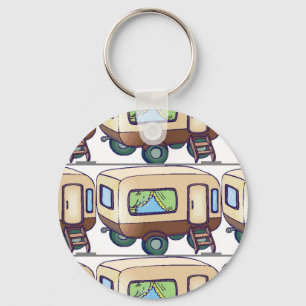 Cute caravan camping lovers keychain