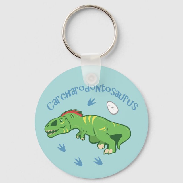 Cute Carcharodontosaurus Keychain (Front)