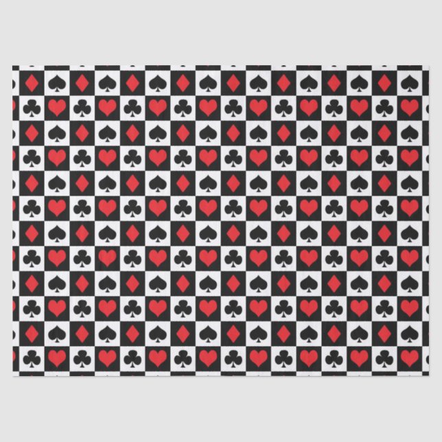 Cute card suit pattern casino gambling tissue tissue paper (Front)