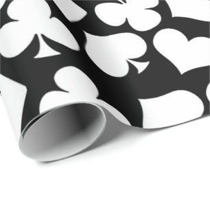 Cute card suit pattern Casino party Wrapping Paper