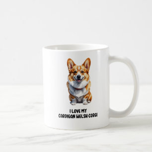 Cute Cardigan Welsh Corgi Design Coffee Mug